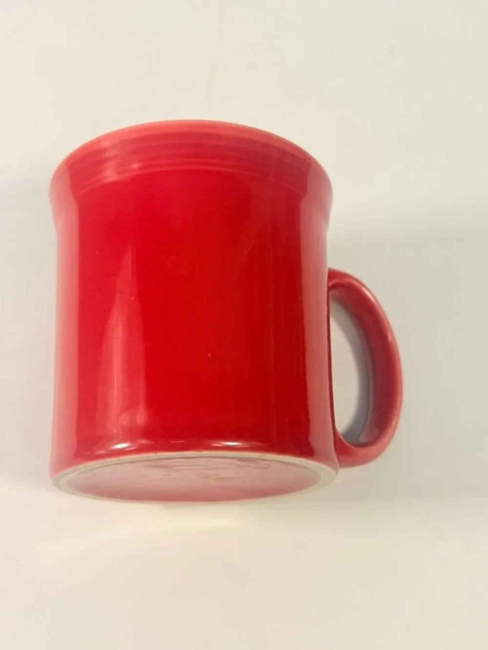 Coffee Tea Mug Cup Scarlet Red Fiesta Ware 8oz 3 5/8 in Homer Laughlin Vintage - Picture 10 of 16